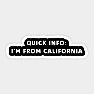 California Cool & Funny Sticker